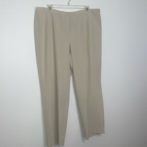 Sigrid Olsen Woman NEW Dress Pants Color Clean Khaki Plus Size 24W